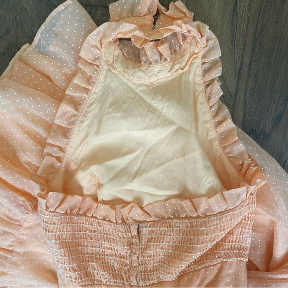 True Vintage Peach Maxi Dress - Picture 5 of 6